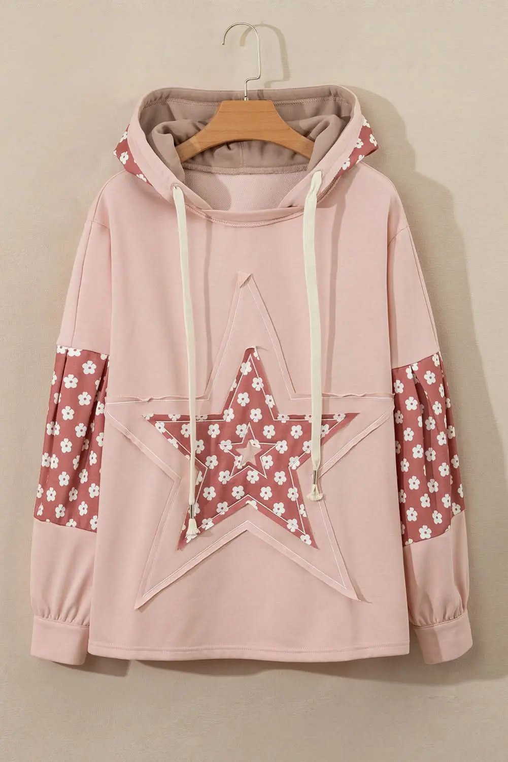 Floral star patchwork hoodie - Love Salve